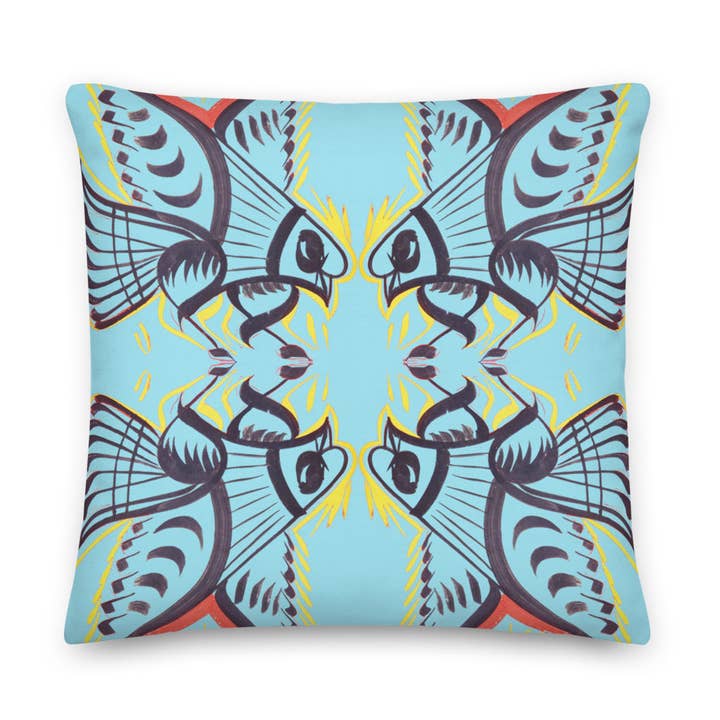 Almofada Tata Birds - Sky Blue por atacado de symbolika
