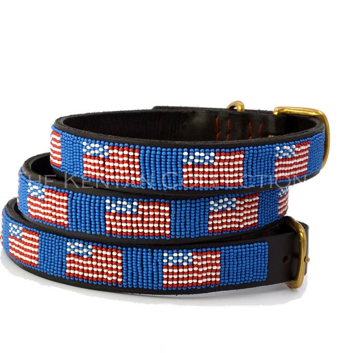 American Flag Belt Standard Width for wholesale by The Kenyan Collection Inc. dba TKC Inc