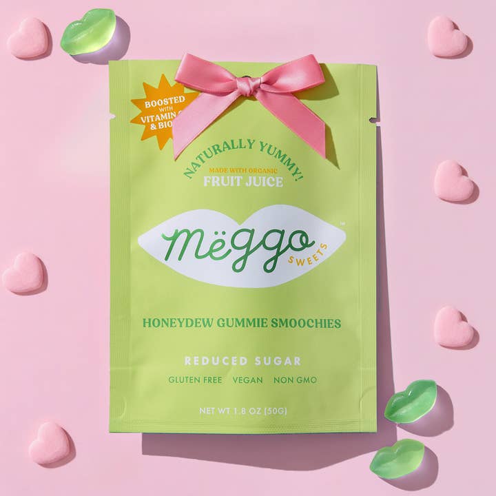 Honeydew Gummie Smoochies for wholesale by Meggo Sweets