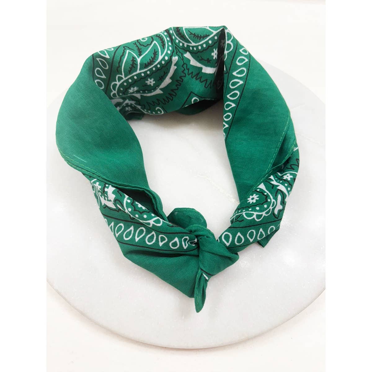 GREEN Pasley Pattern Bandanas for wholesale on Faire1