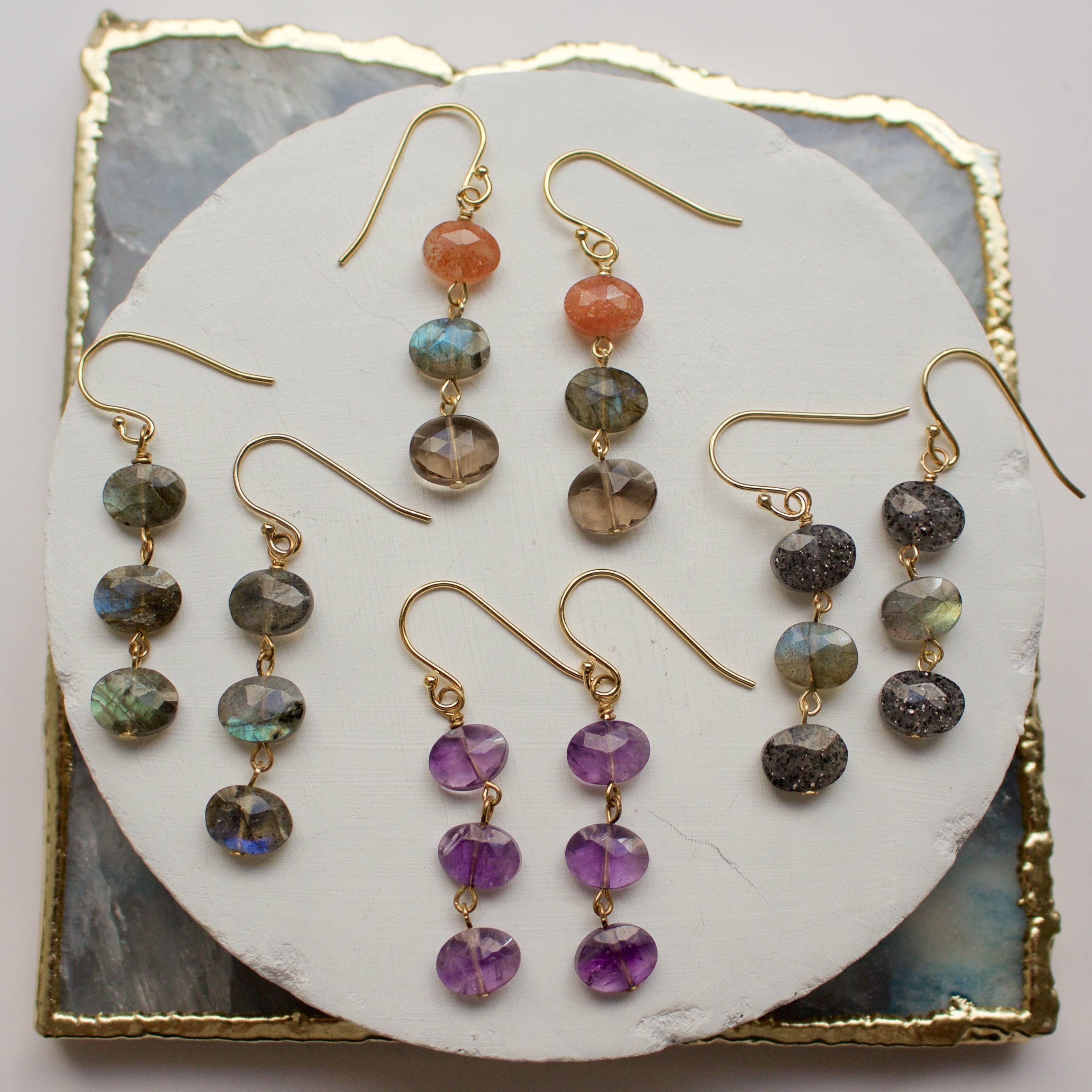 a.v. max - Venta al por mayor Pendientes colgantes - Pendientes Mini Semi Stack15