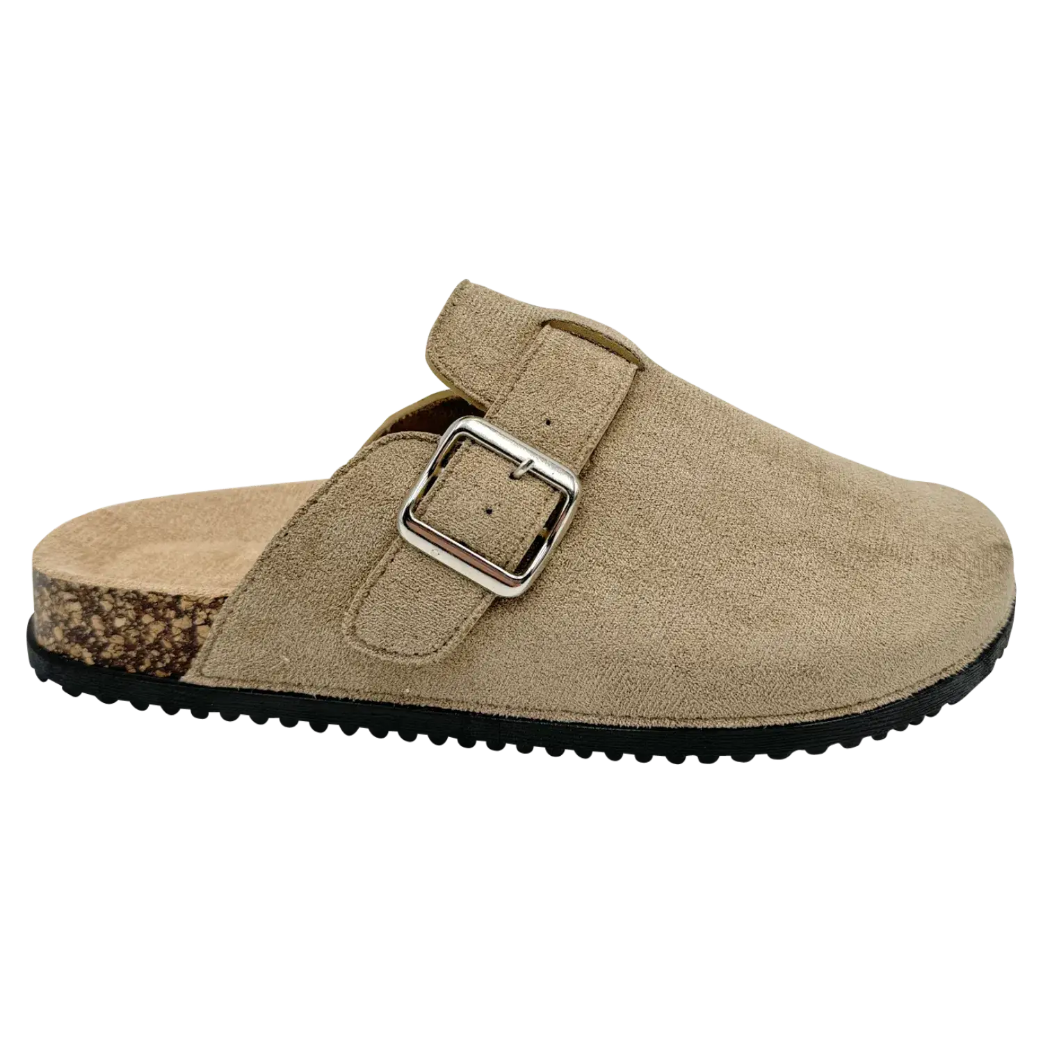 Rentoes – Großhandel Clogs – Damen – Klassische Wildleder-Clogs mit Schnalle zum Hineinschlüpfen 89114