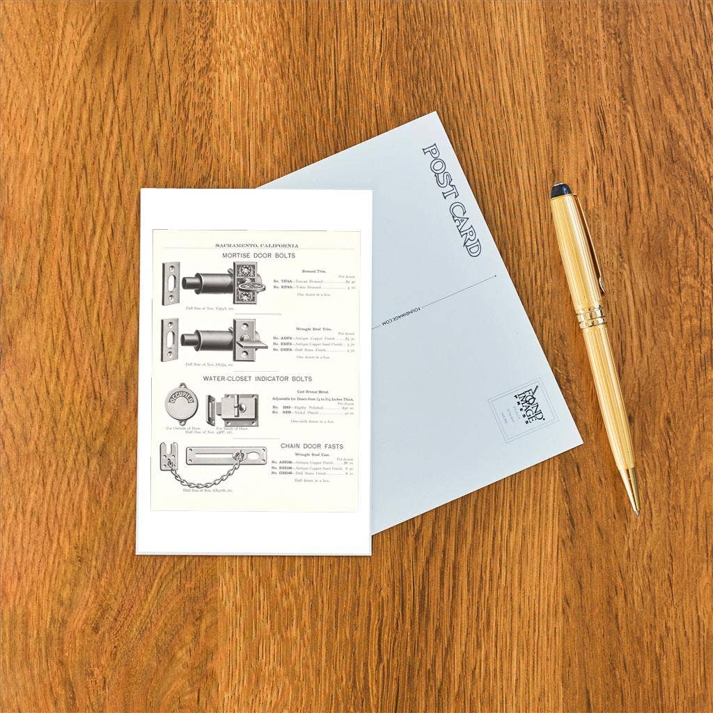 Found Image Press - Wholesale Postcard - Postcard HD-67 Door Bolts1