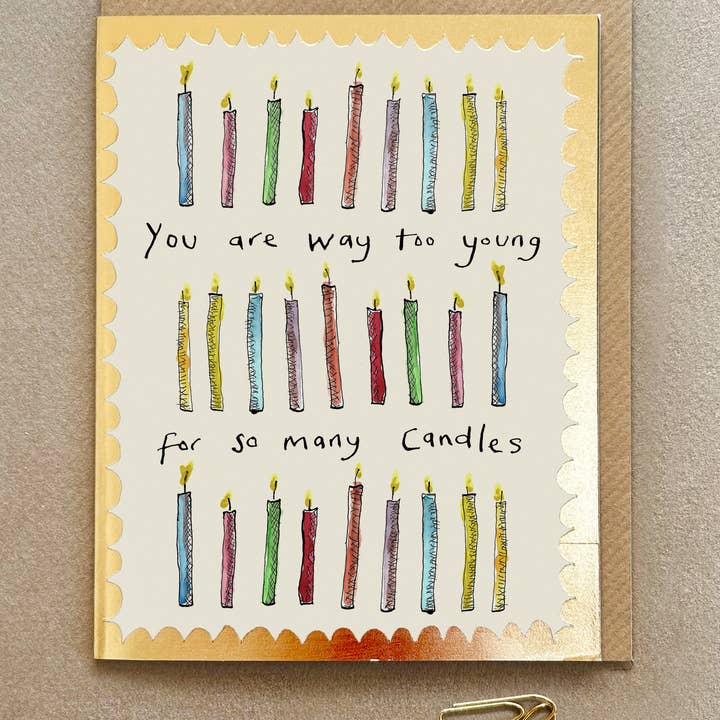 'Way too young ' Greetings Card - FP3452 for wholesale by Poet and Painter