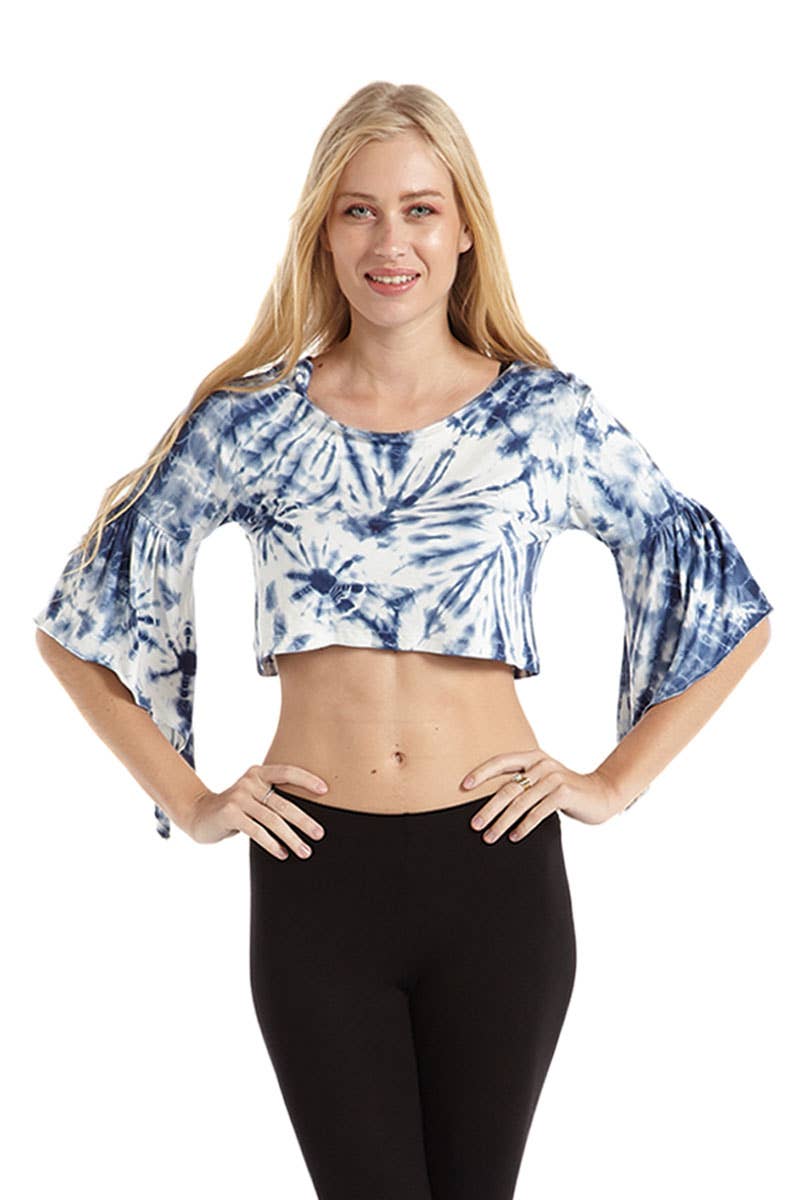 Kathmandu Imports - Wholesale Blouse - Women's - Tie-Dye Crop Tops (TH-1214)2