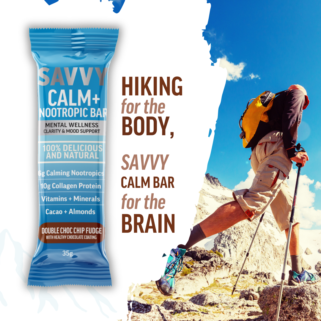 SAVVY BEVERAGES - Wholesale Snack bar - CALMING COLLAGEN PROTEIN BAR + Nootropics3