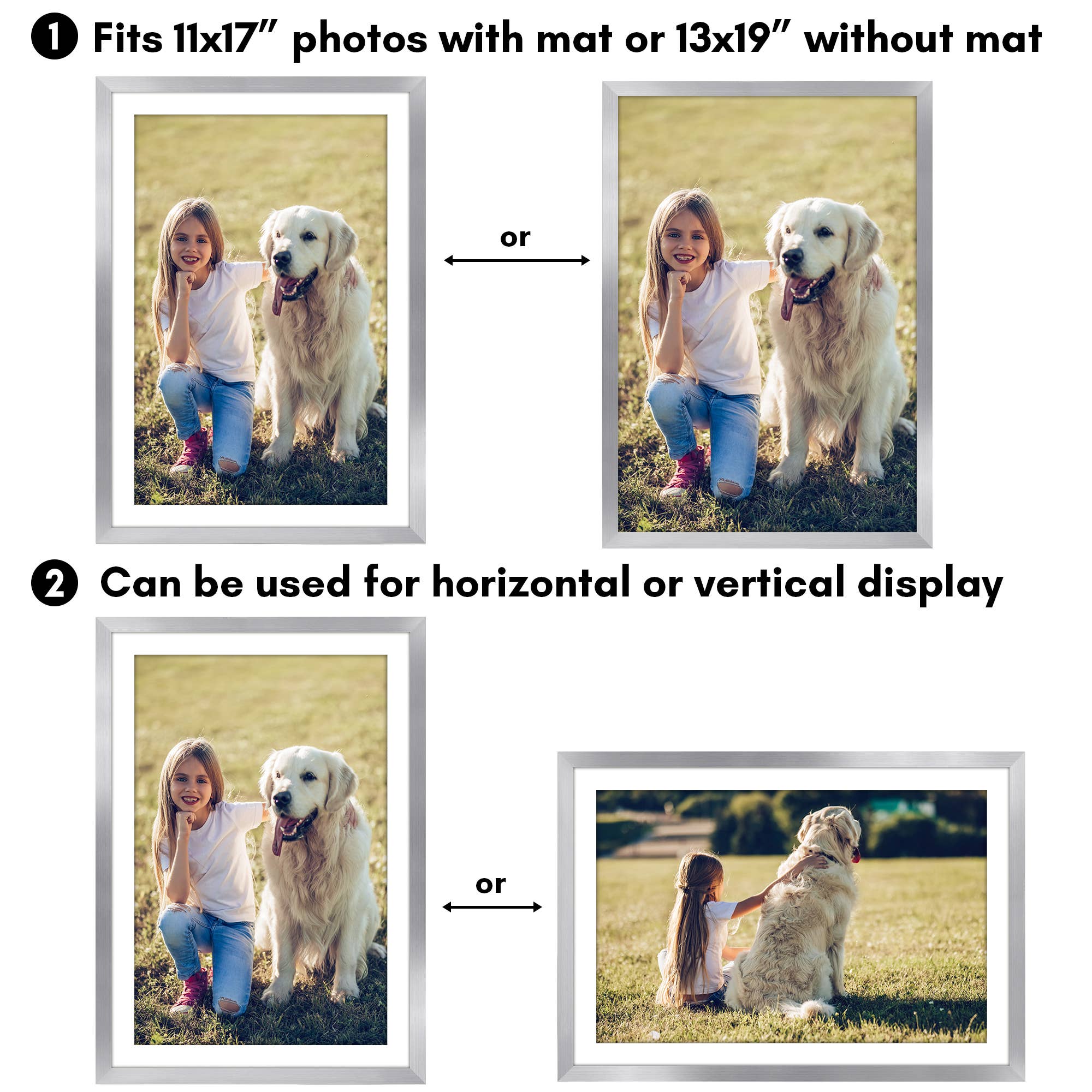 Americanflat - Wholesale Picture Frame - Americanflat 5 Pack Picture Frames With Mat Plexiglass Cover67