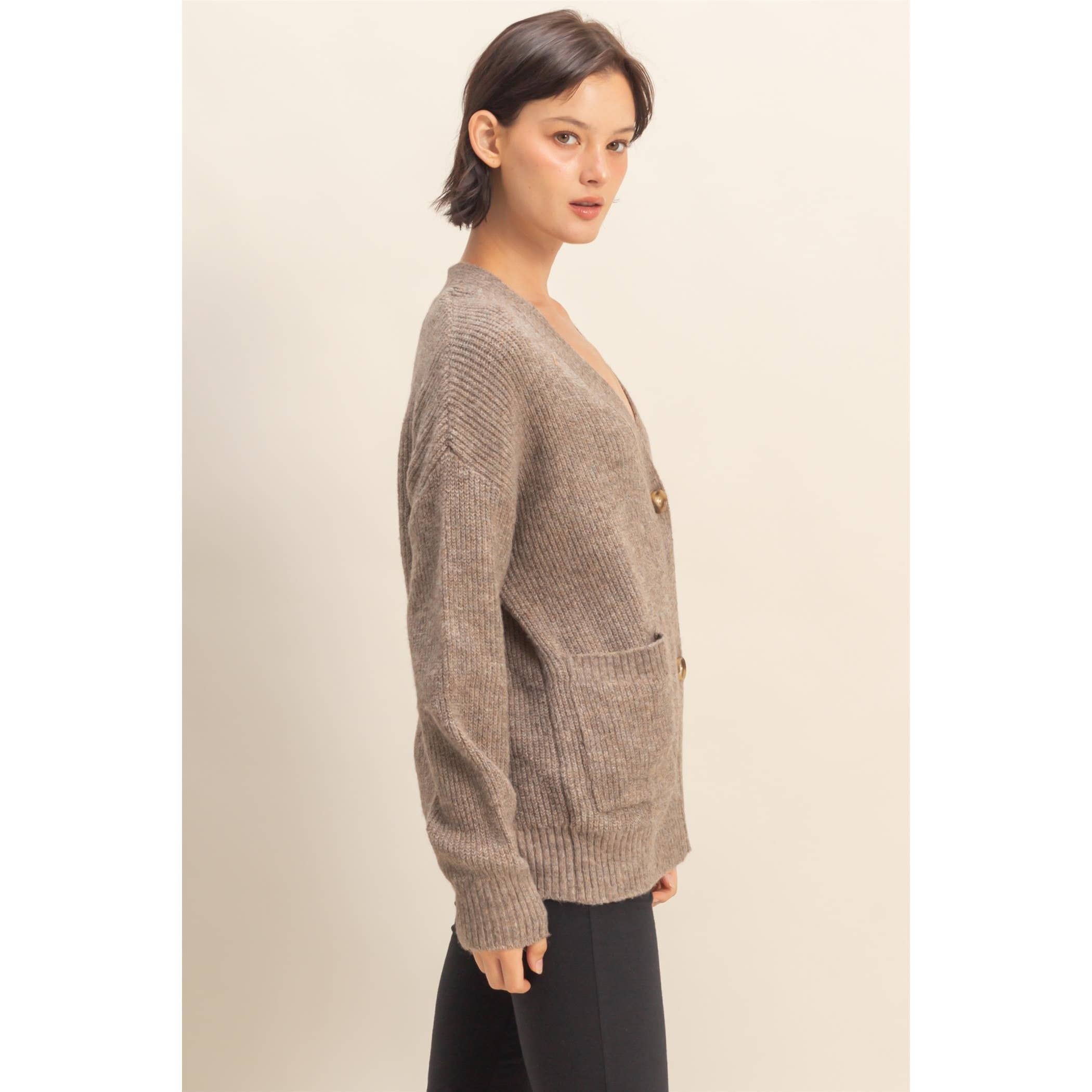 HYFVE - Wholesale Cardigan - Women's - Oversized Sweater Cardigan With Front Pockets21
