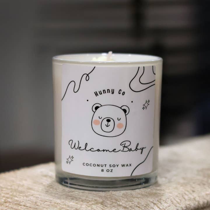 WELCOME BABY - 8 OZ for wholesale by Hunny Co