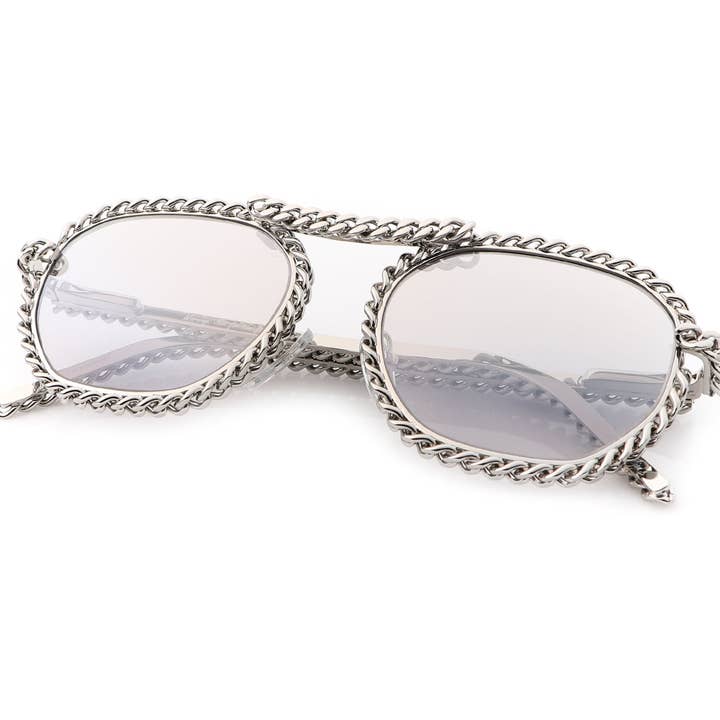 VF Full Cuban Detroit Player 24KT Or Blanc (Gris Fumé) pour la vente par Vintage Frames Company