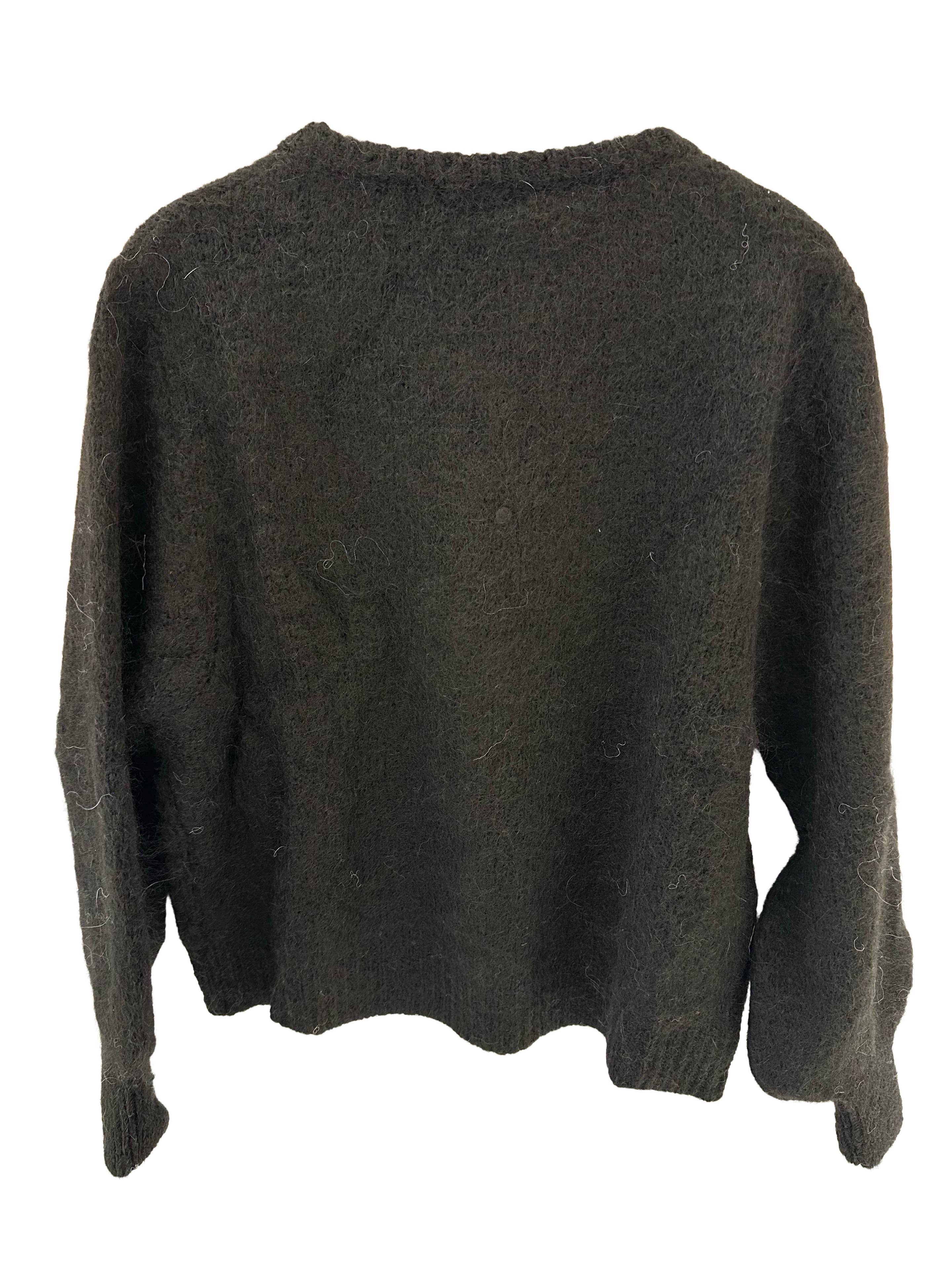 Orice – Cardigan - Mulher por atacado – Cardigã de tricô em lã mohair com laço - Orice15