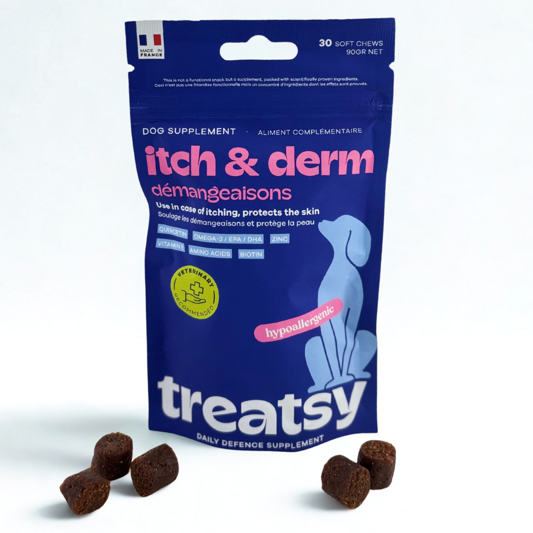 Treatsy - Wholesale Pet Supplement - Cat/Dog - Dog Hitch & Derm Supplement | Treatsy Daily Defence 1