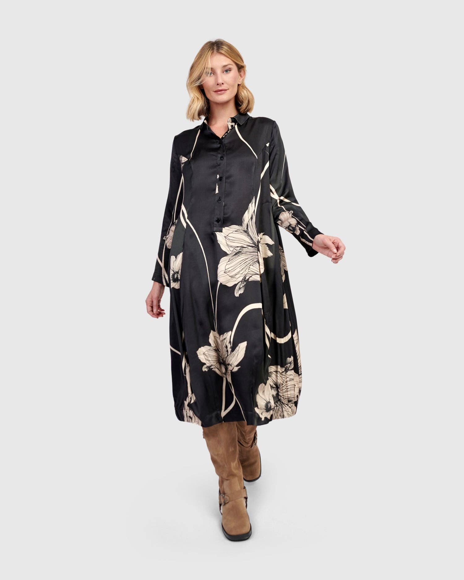 Brie Shirtdress, Floral for wholesale on Faire2