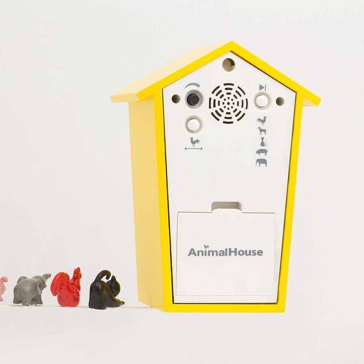 KOOKOO EU - Wholesale Muurklok - KOOKOO AnimalHouse moderne koekoeksklok met dierengeluiden8