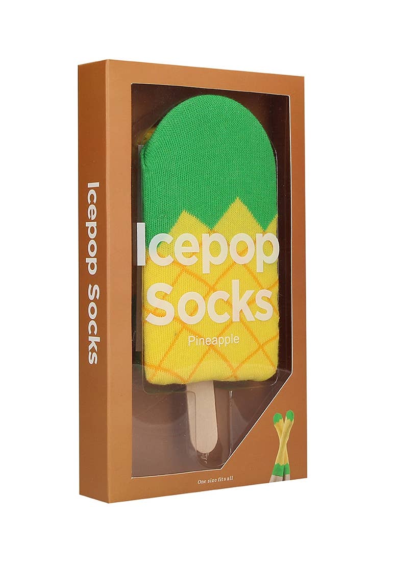 Ohno - Wholesale Socks - Unisex - Ohno Gift Items Funny Pineapple Ice Socks - Yellow3