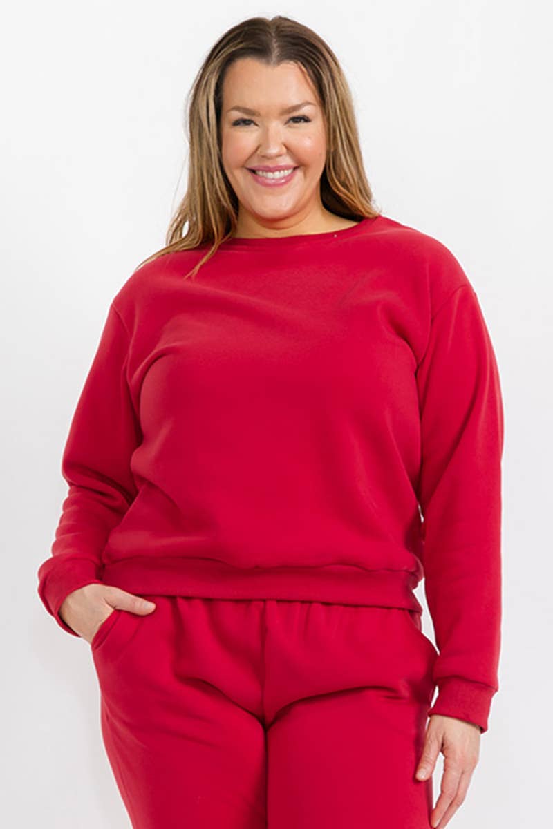 CAPELLA APPAREL - Wholesale Sweatshirt - Women's - Plus Size Classic Poly Fleece Crewneck Pullover2