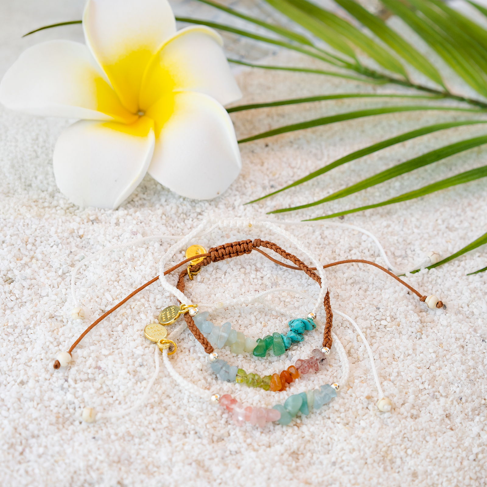 Lotus and Luna - Vendita all'ingrosso Parure di gioielli - Braccialetti Intrecciati con Pietre (Confezione da 10)5