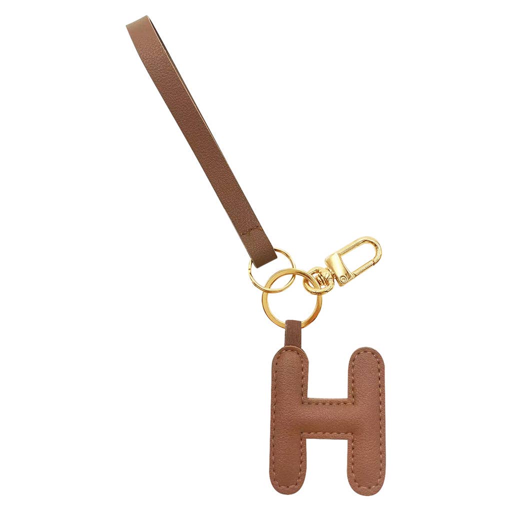 Fashion City – wholesale Keychain – Women's – Alphabet Faux Leather Key Chain Bag Charm6