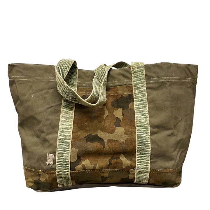 Vintage Addiction - Vendita all'ingrosso Borsa tote - Donna - Grande borsa da tenda riciclata con camouflage
