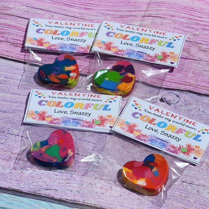 Valentinstagskarten — Kreideherzen zum Valentinstag für den Großhandel von Snazzy Crayons