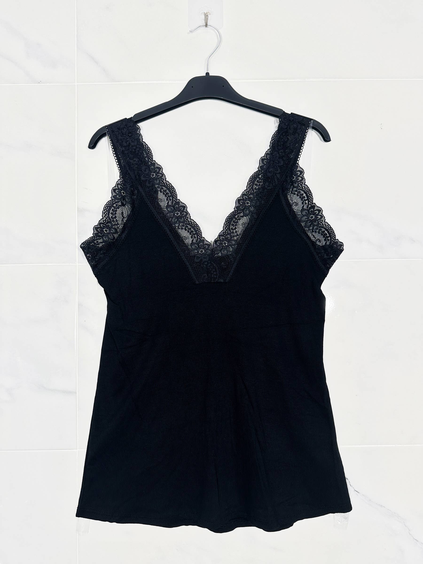 ZAFA PARIS - Wholesale Blouse - Women's - 11F00H73-Extra stretch viscose camisole with lace15