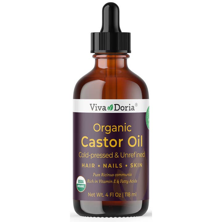 Castor Oil, USDA Certified Organic, 4 fl oz for wholesale by VIVA DORIA INC.