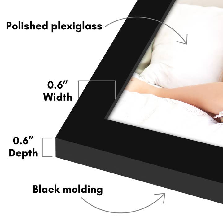 Americanflat - Wholesale Picture Frame - Americanflat 5 Pack Picture Frames With Mat Plexiglass Cover174