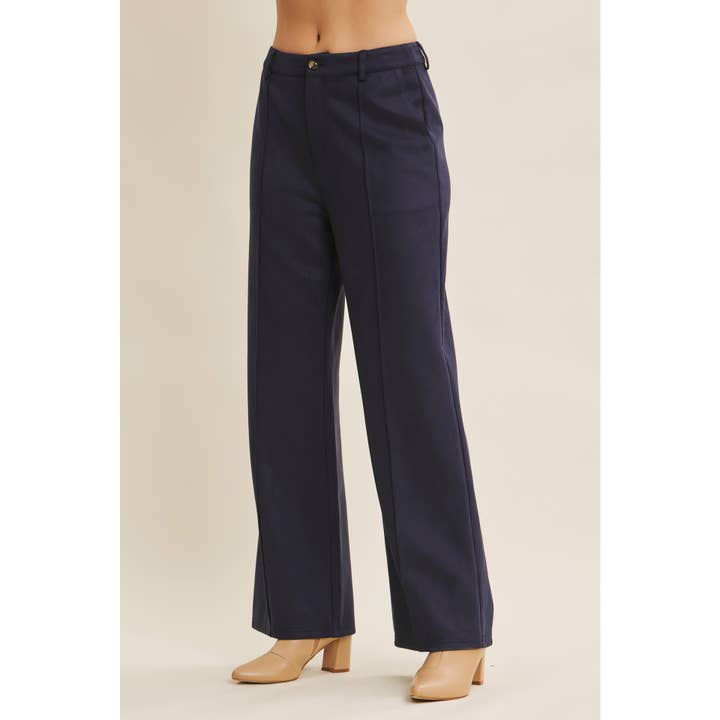 in february - Wholesale Pants - Women's - VEGAN SUEDE STRAIGHT LEG PANTS WITH PIN TUCK16
