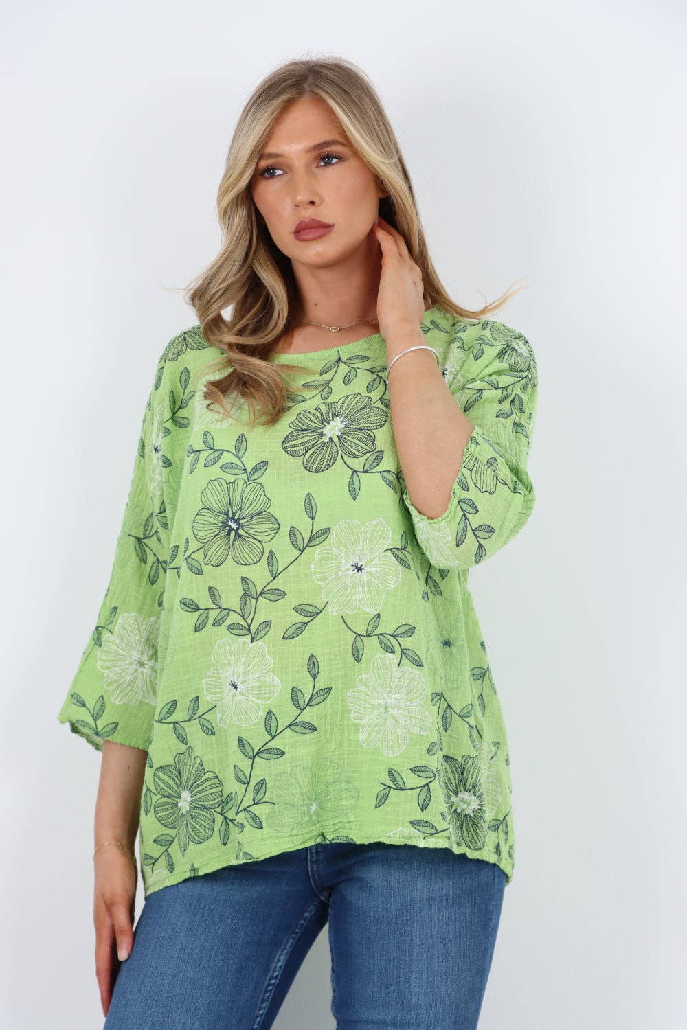 Miss Bold – Engroshandel Tunika - Dame – Italiensk bomuldsoverdel med blomsterprint23