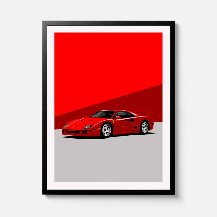 Ferrari F40 Art Print for wholesale by Graphic Deluxe