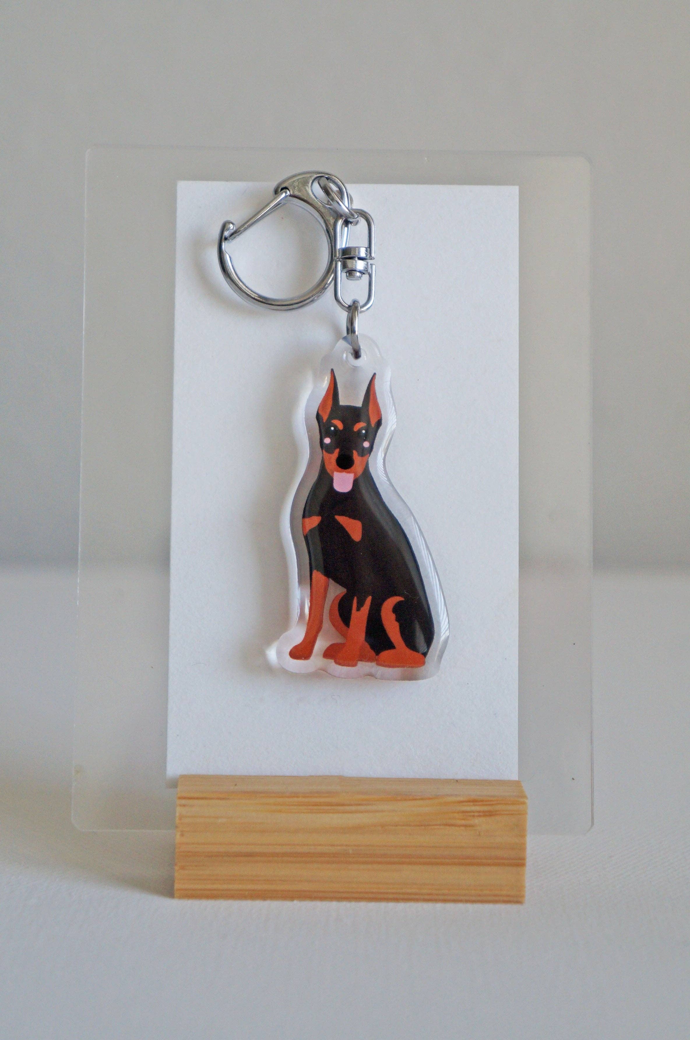 kiwi & WILLOW - Wholesale Keychain - Unisex - Doberman Epoxy Keychain0
