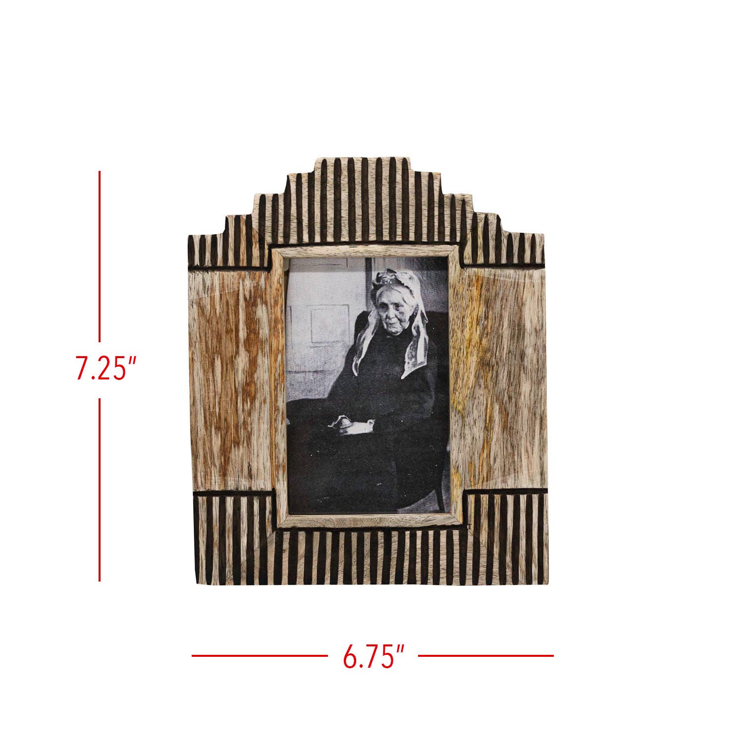 Foreside Home & Garden - Wholesale Picture Frame - 4x6 Photo Monty Stepped Picture Frame Wood Black6