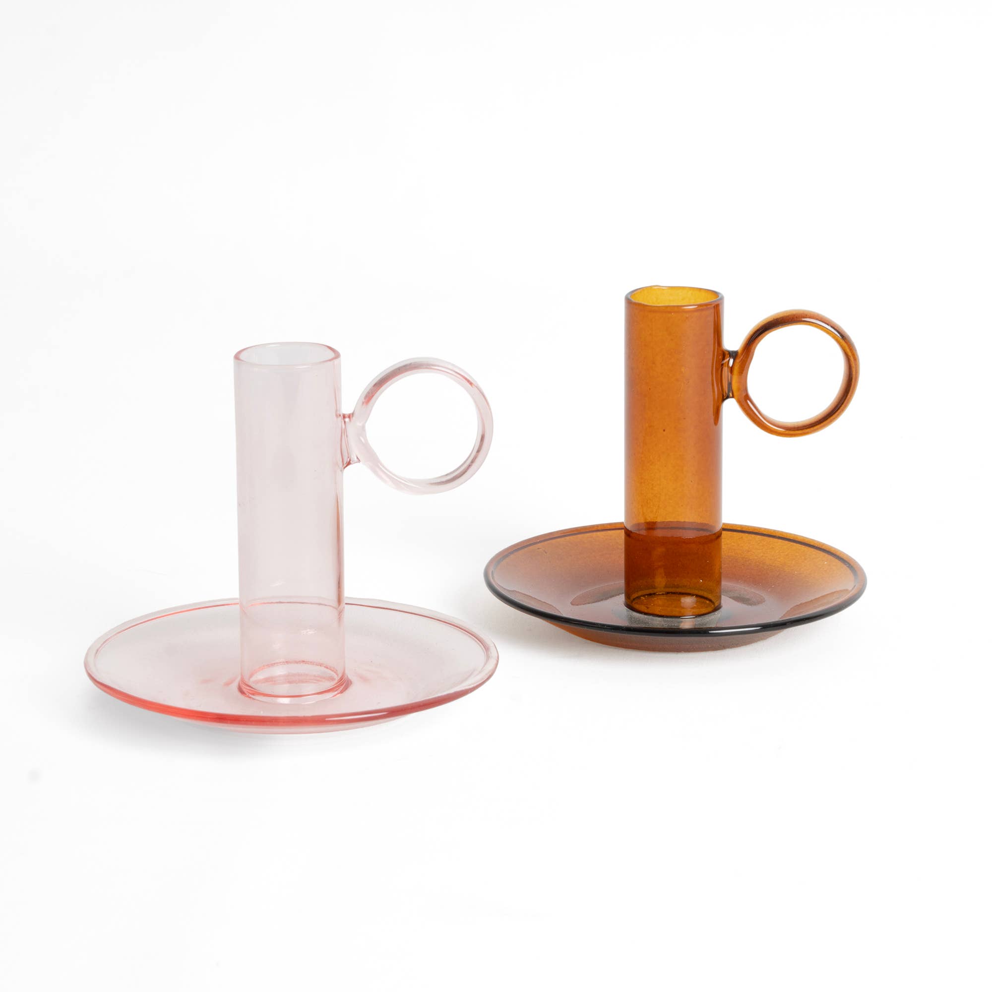 Helio Ferretti Candles & Co. – wholesale Ljushållare – Amber kristallljusstake HF2