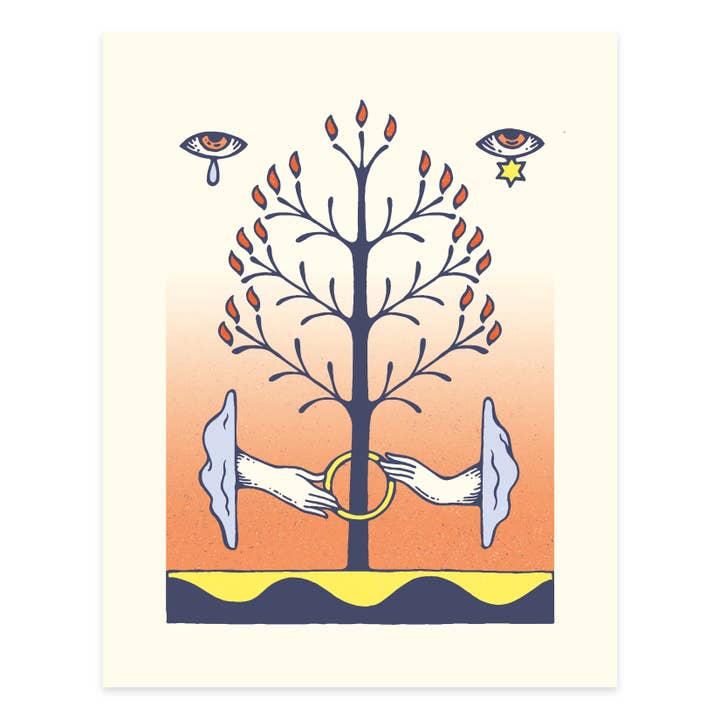Imprimé arbre brûlant pour la vente par Studio Vermilio
