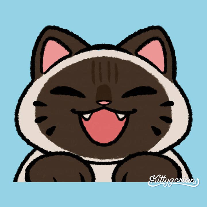 Siamese Cat decal for wholesale by Kittygorian