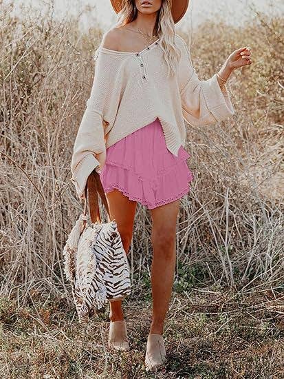 Suhkasana - Wholesale Skirt - Women's - Women's High-Waist Layered Cake Skirt – Summer Casual Mini Skirt37