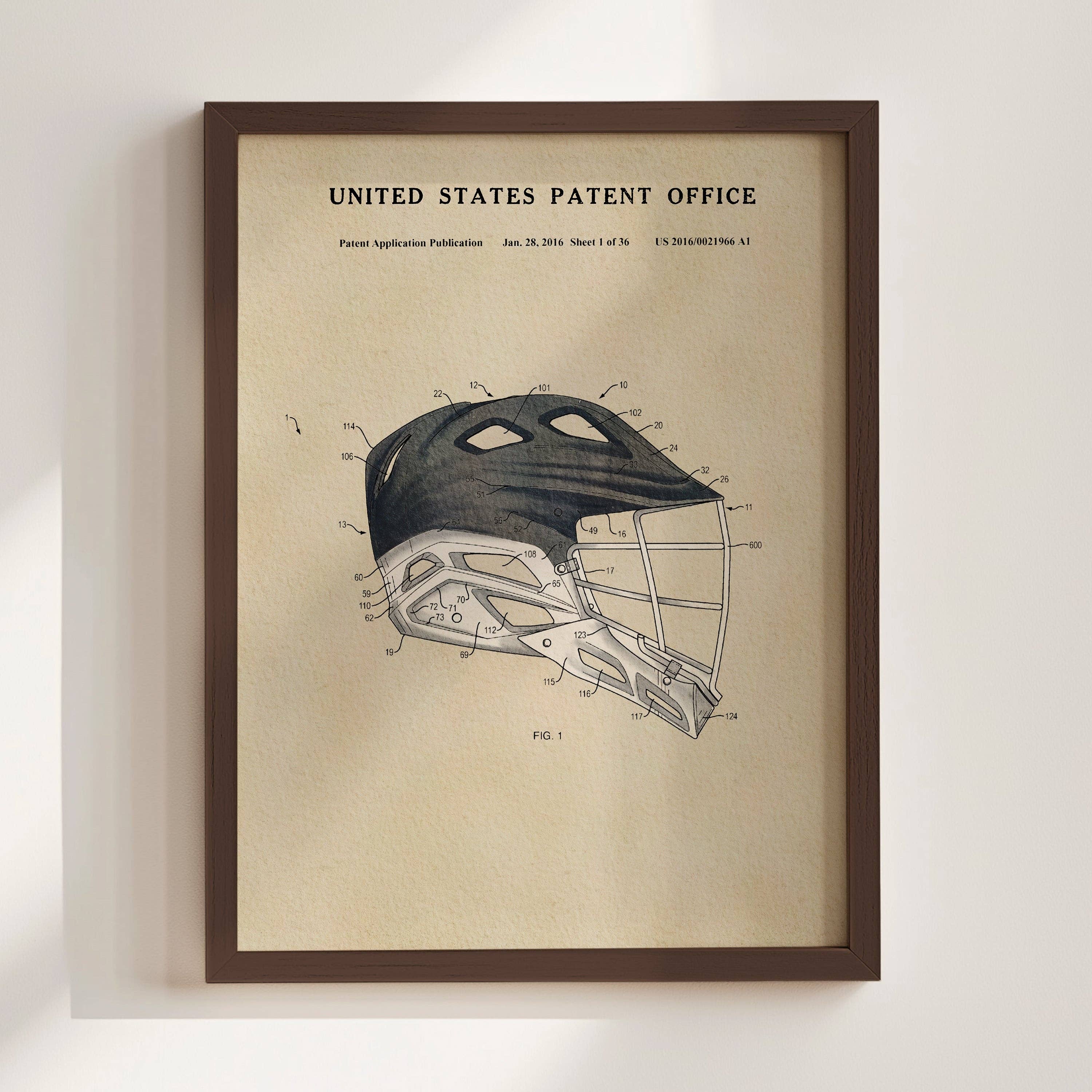 Timeless Patents - Wholesale Kunstprint - Lacrossehelm2