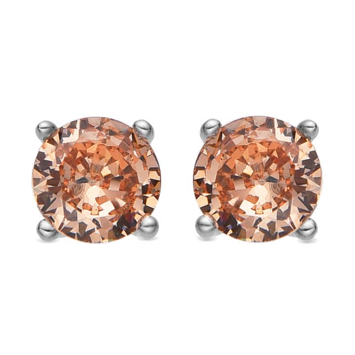 Pendientes de Plata de Ley 925 con Circonita Champagne acabado Rodio - Iona and other Purchase Wholesale joyas plata. Free Returns & Net 60 Terms on Faire trending on Faire.