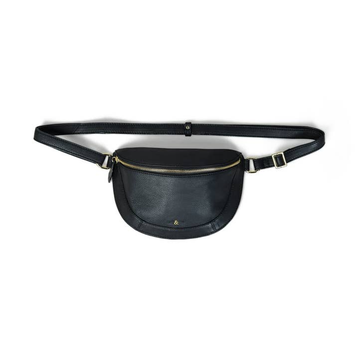 Saco de tiracolo LIBERTY em Pele Preta por atacado de bell&fox