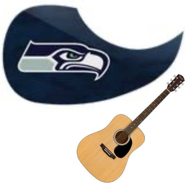 Seattle Seahawks - Team Color Guitar Pick Guards for wholesale by St. Louis Wholesale LLC