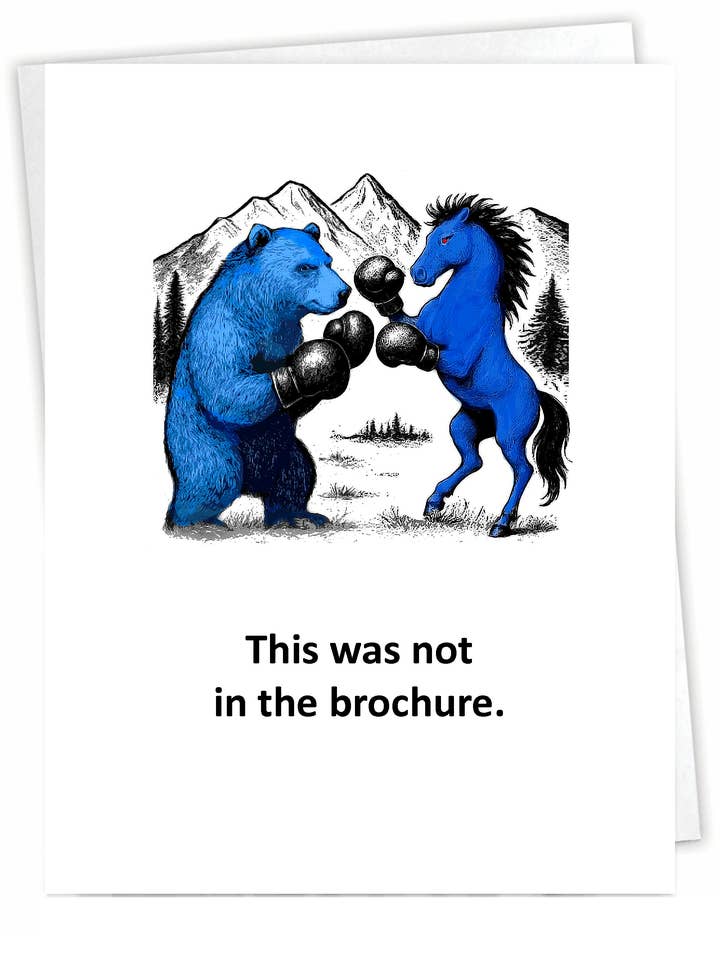 Funny Outdoor Card- Colorado Boxing Icons - Blank Inside for wholesale by Blue Spark Card Co