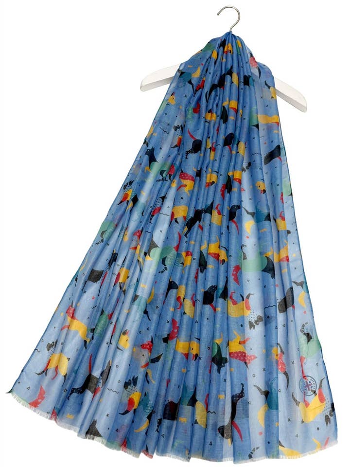 Geometrisk hundtryck fransad scarf för wholesale av Fashion Scarf World