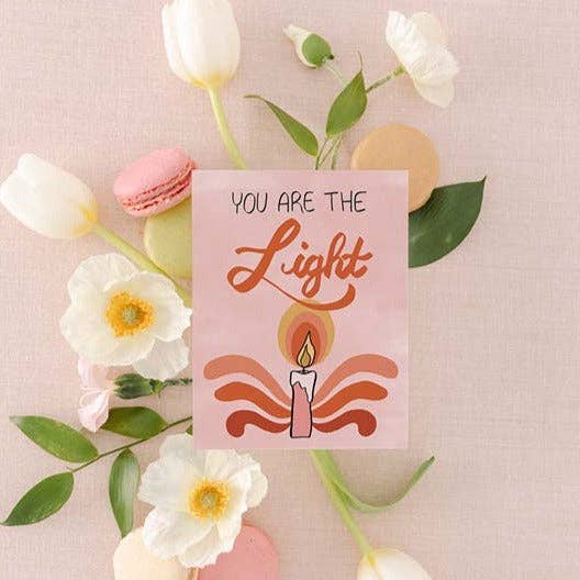You Are the Light Greeting Card for wholesale by Birds & Blossoms
