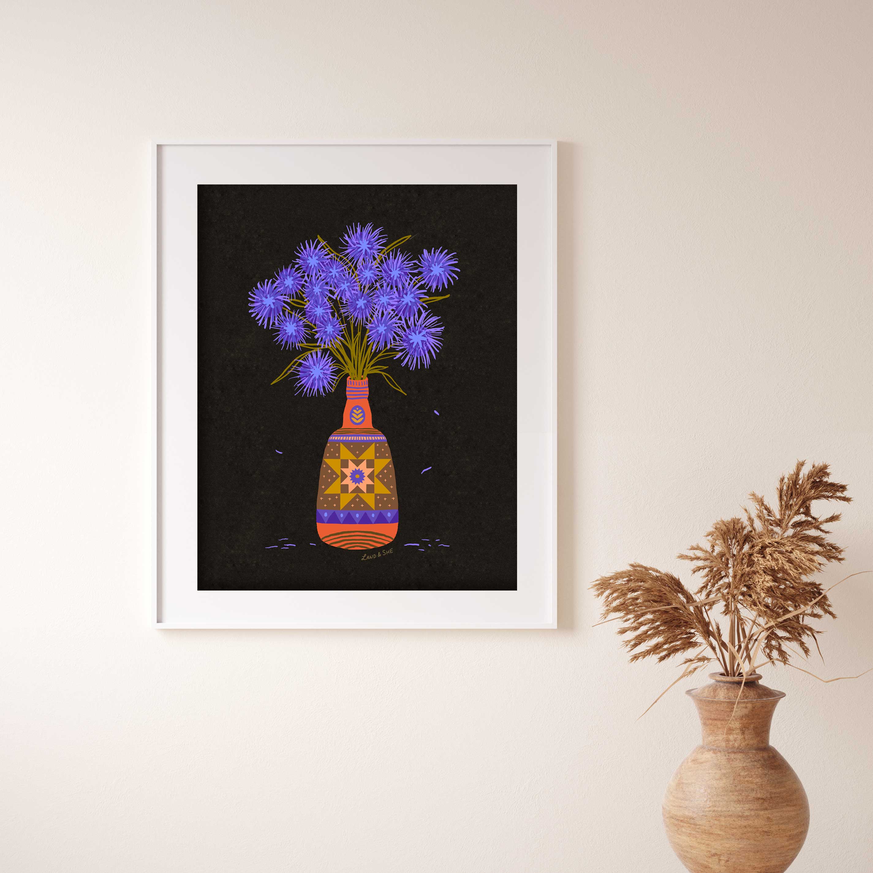 Land & She - Wholesale Art Print - Ageratum Vase1