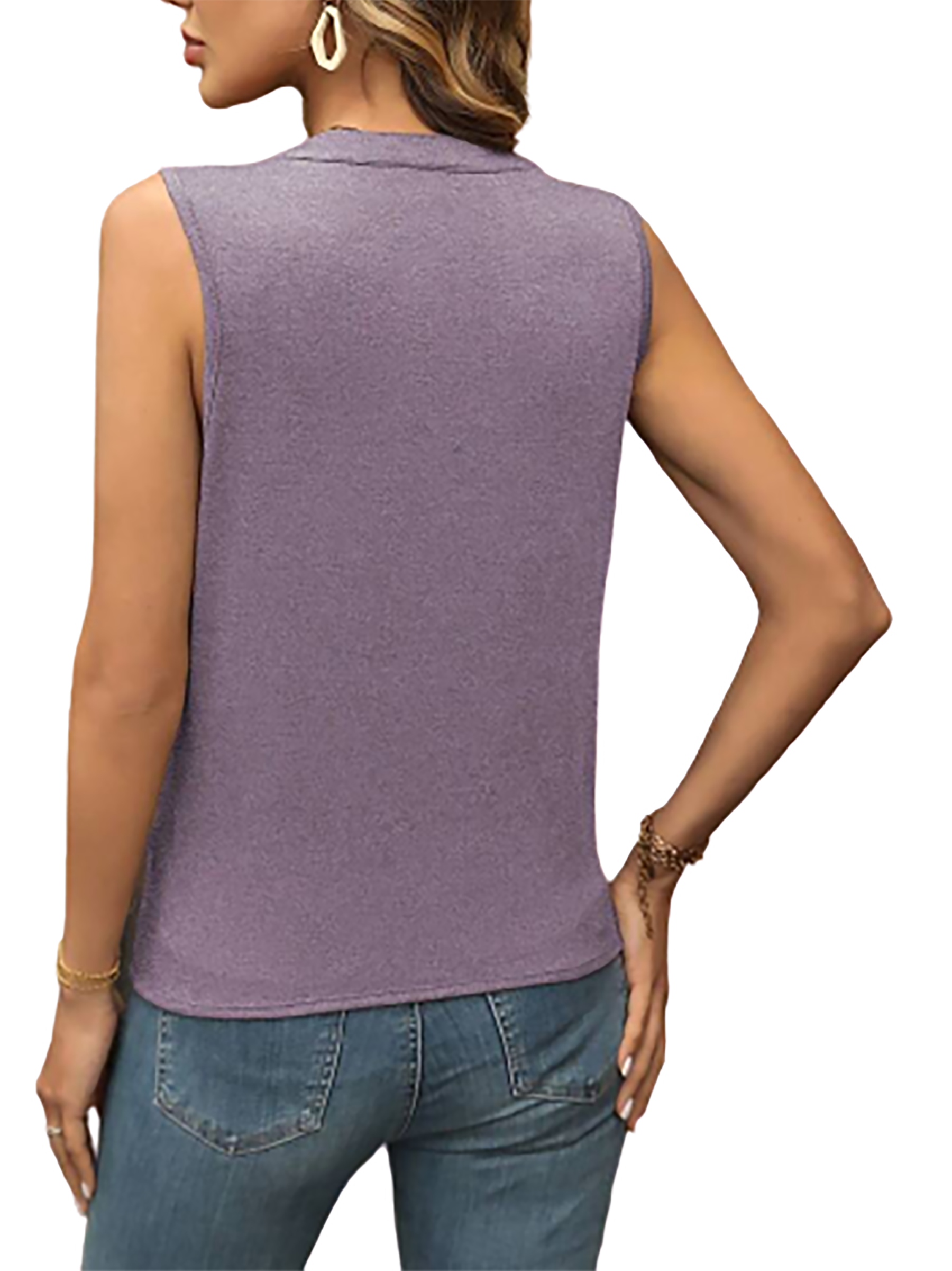 Wholesalesir - Wholesale Blouse - Women's - Women's V Neck Sleeveless Blouse Tops Shirts8