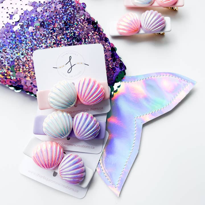 Conchiglie di Perla - Fermagli a Barra con Alligatore per la vendita all'ingrosso da parte di Shantiques Mini Creations