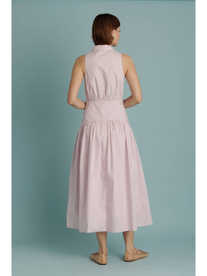 Aureum - Wholesale Dress - Women's - AD2344 - CURVED YOKE MIDI SHIRT DRESS10