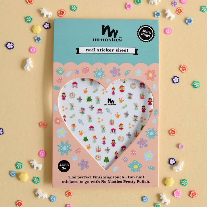 Pegatinas de uñas con temática de princesa para venta al por mayor de no nasties kids