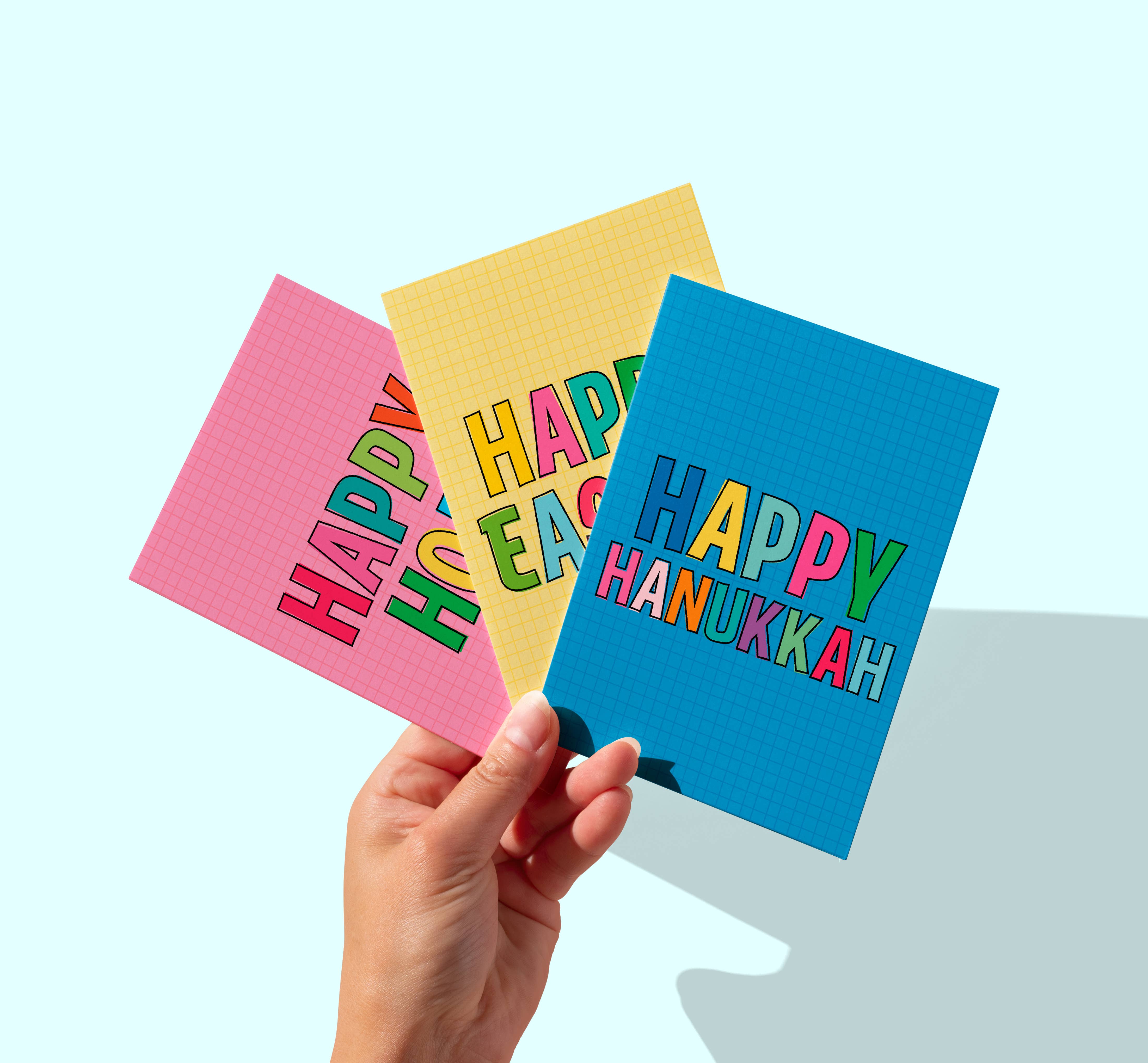 Joanne de Pace Design Studio - Wholesale Hanukkah Card - 'Happy Hanukkah' A6 Fun Greeting Card2