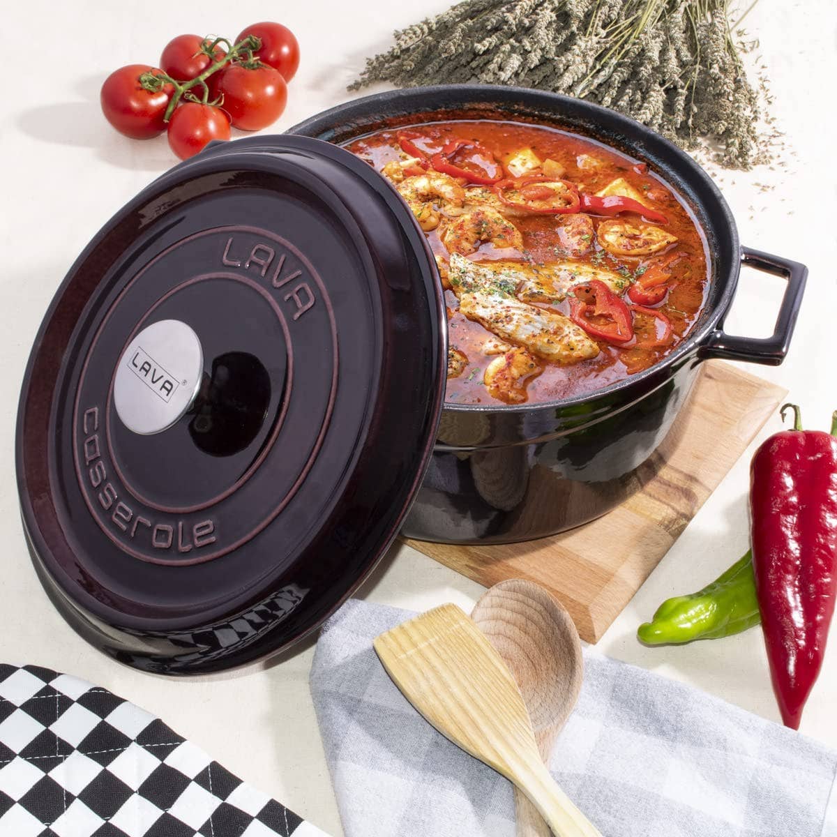 Biggbrands - Wholesale Cooking Pot - LAVA Premium Round Cast Iron Dutch Oven (20 cm/24 cm)1